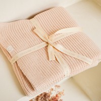 Blanket woolmix - Cream pink