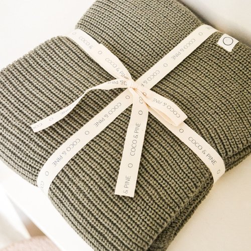 Coco&Pine Blanket woolmix - Olive Coco&Pine Blanket woolmix - Olive