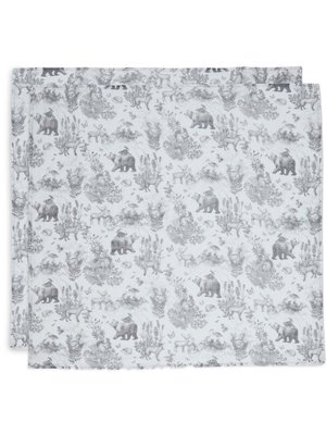 jollein Hydrofiele Doek 70x70cm Pimpelmees Forest Animals - 2 stuks