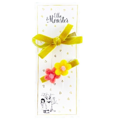 ella & monster Little miss yellow hair clip