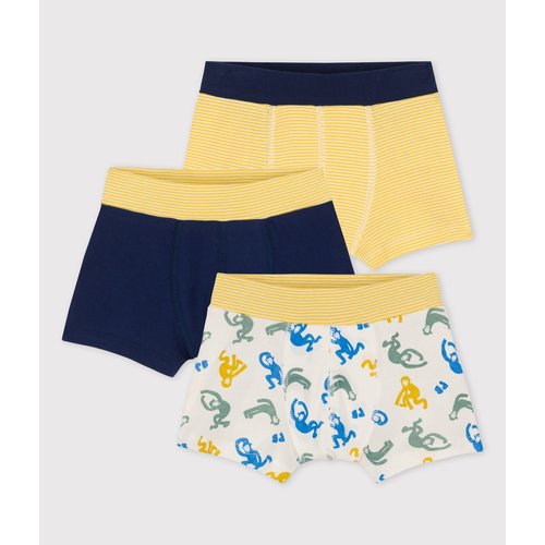 petit bateau SET VAN 3 BOXERSHORTS VOOR JONGENS MET AAPJES IN KATOEN