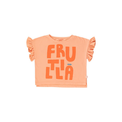 tinycottons FRUTILLA FRILLS TEE papaya/summer red tinycottons FRUTILLA FRILLS TEE papaya/summer red