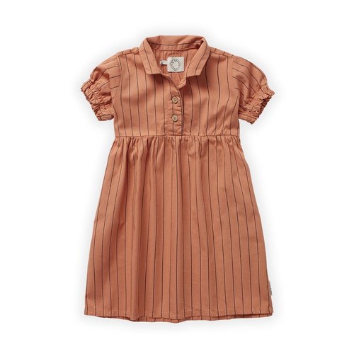 sproet & sprout Collar dress tutti frutti stripe print cafe sproet & sprout Collar dress tutti frutti stripe print cafe