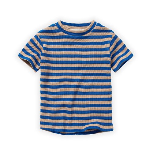 sproet & sprout Turtleneck T-shirt knitted stripes cobalt blue sproet & sprout Turtleneck T-shirt knitted stripes cobalt blue