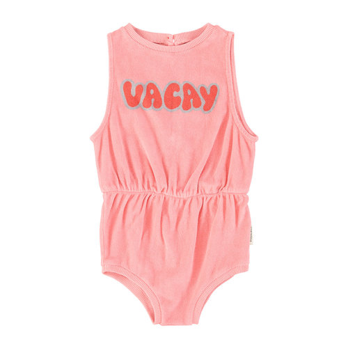 piu piu chick playsuit pink with multicolor vacay print piu piu chick playsuit pink with multicolor vacay print