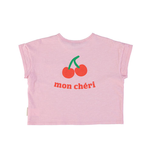 piu piu chick t-shirt lilac with cherry print piu piu chick t-shirt lilac with cherry print