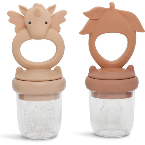 Konges slojd SILICONE FRUIT FEEDING PACIFIER ROSE SAND/BROWN CLAY Konges slojd SILICONE FRUIT FEEDING PACIFIER ROSE SAND/BROWN CLAY