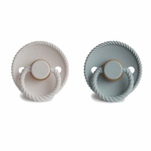 Frigg T1 Color Fopspeen 2 pack LATEX rope - french gray/silver gray Frigg T1 Color Fopspeen 2 pack LATEX rope - french gray/silver gray