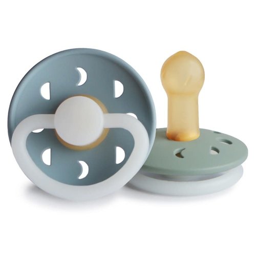 Frigg T1 moon night Fopspeen 2 pack LATEX - stone blue/sage night Frigg T1 moon night Fopspeen 2 pack LATEX - stone blue/sage night