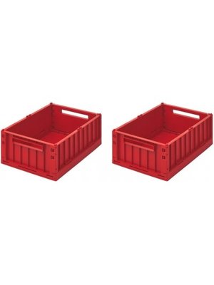 liewood Weston small storage box 2 pack - apple red