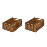 Weston small storage box 2 pack - golden caramel