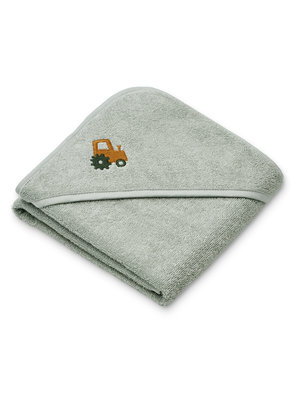 liewood Goya Baby Hooded Towel Vehicles Dove blue