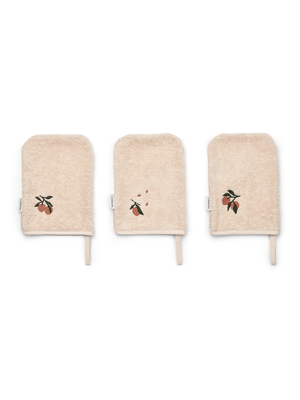 liewood Francisco Washcloth 3-Pack Peach seashell