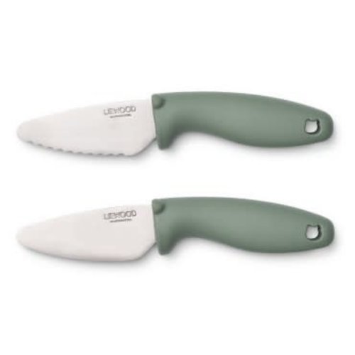 liewood PERRY CUTTING KNIFE SET faune green