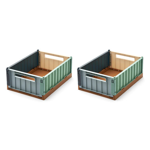 liewood Weston storage box M 2-pack sea blue multi mix liewood Weston storage box M 2-pack sea blue multi mix