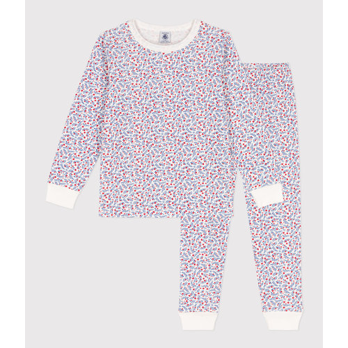 petit bateau MEISJESPYJAMA MET BLOEMENPRINT IN KATOEN