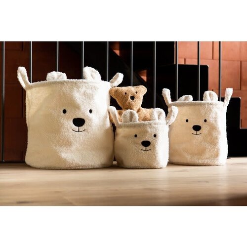 childhome Teddy mand 25x20x20 offwhite