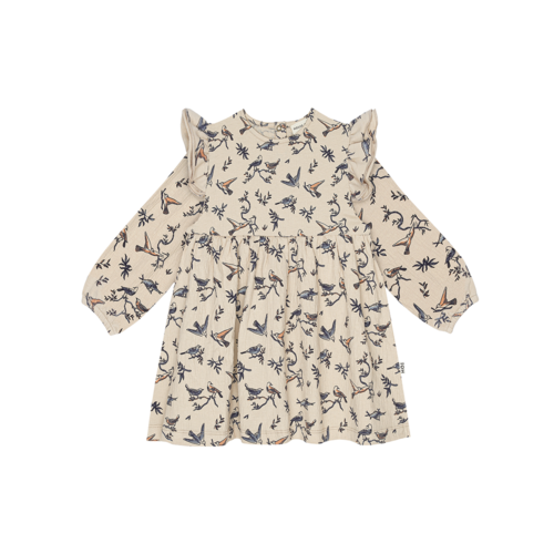 House of jamie Baby Ruffled Dress Botanical Birds House of jamie Baby Ruffled Dress Botanical Birds