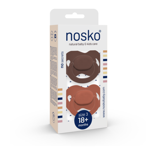 nosko Fopspeen  18+ M chocolate + brick