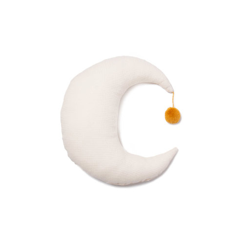 nobodinoz Pierrot moon cushion naturel nobodinoz Pierrot moon cushion naturel