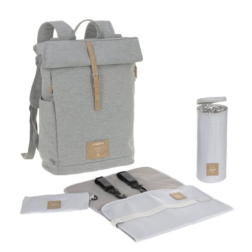 lassig Rolltop Backpack, Grey Mélange (Limited Edition)