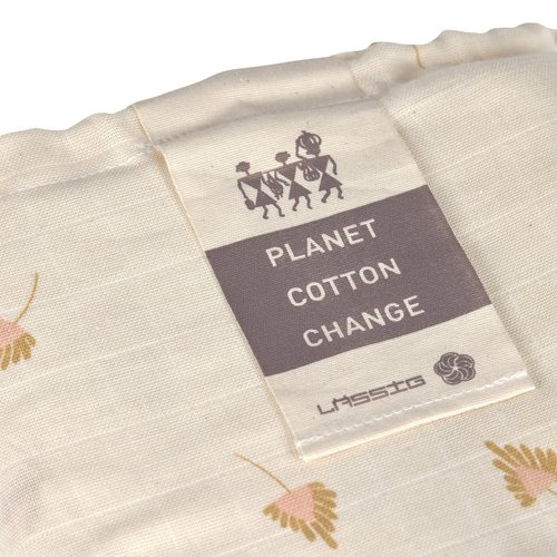 lassig Swaddle & Burp Blanket L 2pcs curry (organic in conversion)