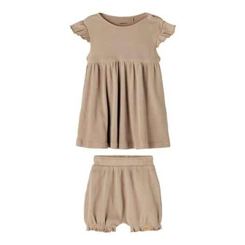 NAME IT JONNA CAPSL DRESS SET mocha meringue NAME IT JONNA CAPSL DRESS SET mocha meringue
