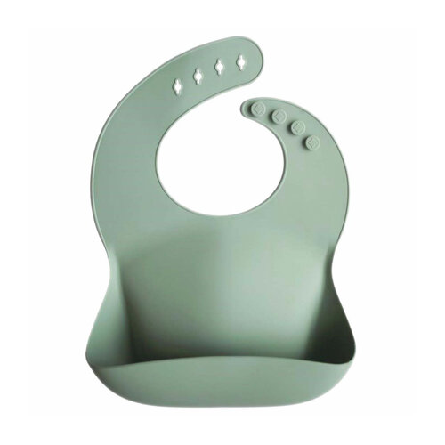 mushie silicone bib - cambridge blue