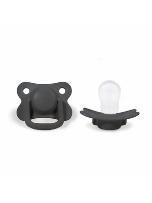 filibabba 6m+ stone grey  pacifiers 2 pack