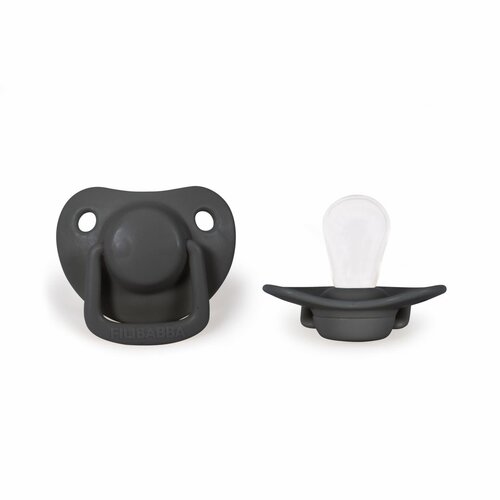 Filibabba 0-6m stone grey pacifiers 2 pack Filibabba 0-6m stone grey pacifiers 2 pack