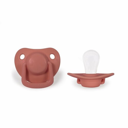 filibabba 0-6m coral pacifiers 2 pack