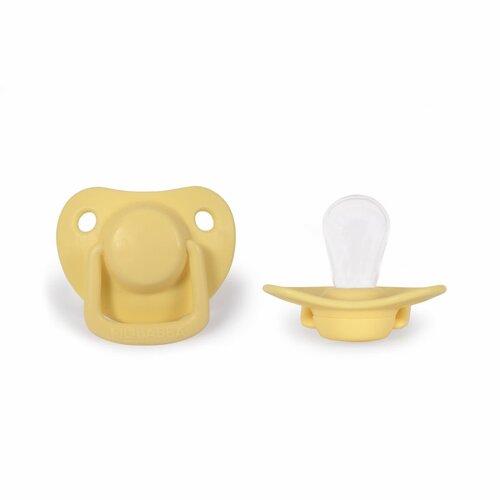 filibabba 0-6m golden pale banana pacifiers 2 pack