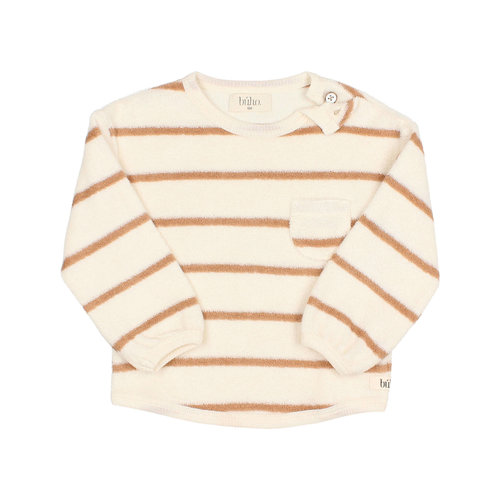buho Terry Cloth Sweatshirt Stripes Ecru buho Terry Cloth Sweatshirt Stripes Ecru