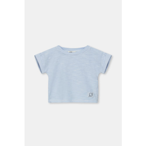 my little cozmo KIT205 Slub dropped shoulder baby T-shirt blue my little cozmo KIT205 Slub dropped shoulder baby T-shirt blue