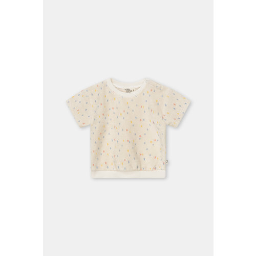 my little cozmo LAUREL214 Toweling print baby T-shirt my little cozmo LAUREL214 Toweling print baby T-shirt