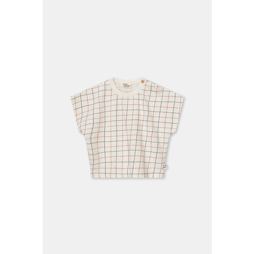 my little cozmo MICAH216 Plaid crepe baby T-shirt my little cozmo MICAH216 Plaid crepe baby T-shirt