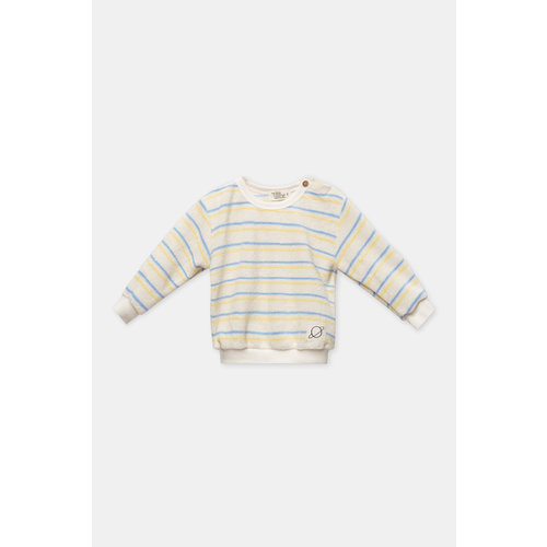 my little cozmo RAY213 Toweling stripe baby sweatshirt Blue-yellow my little cozmo RAY213 Toweling stripe baby sweatshirt Blue-yellow