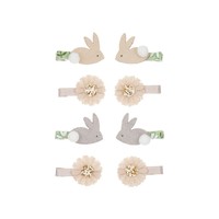 Spring bunny & daisy mini clips