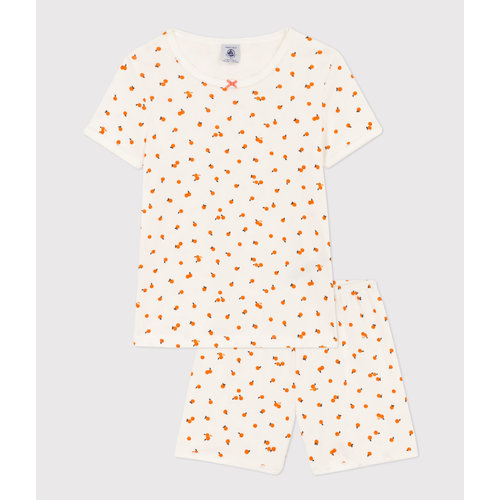 petit bateau Korte katoenen pyjama met appelsientjes