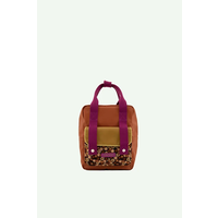 backpack small | golden | jeronicus brown - flowerfield pink