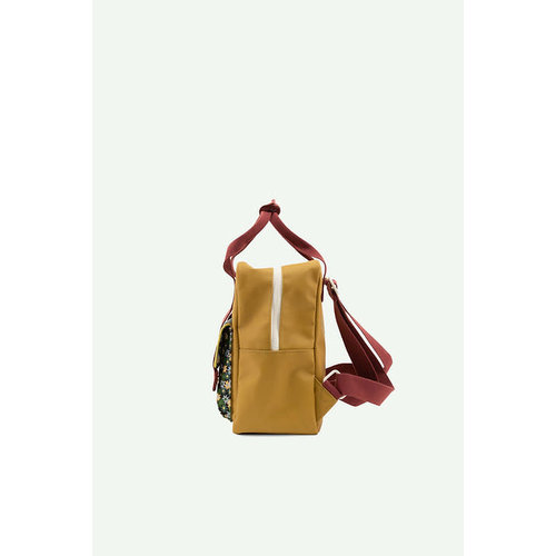 sticky lemon backpack small | golden |inventor green + flowerfield green