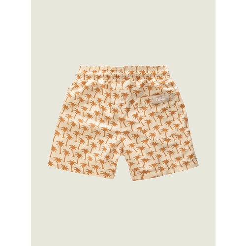 oas company Kids Beige Palm Swim Shorts