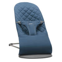 Bouncer bliss woven, classic quilt - midnight blue/dark grey frame