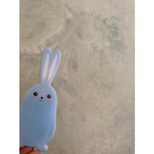 yuko b Rabbit Hair Brush blauw