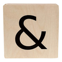 wooden letter - &