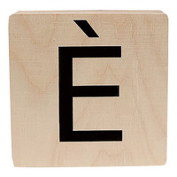 wooden letter - È