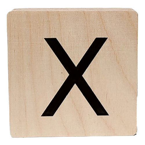 minimou wooden letter - X