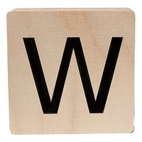 wooden letter - W