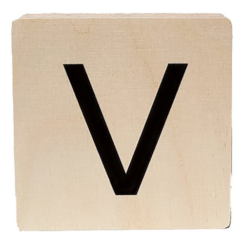 minimou wooden letter - V