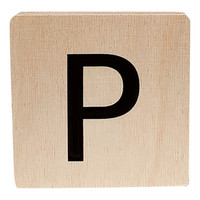 wooden letter - P